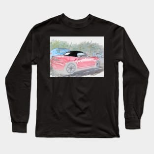 Love red sports car painting Long Sleeve T-Shirt